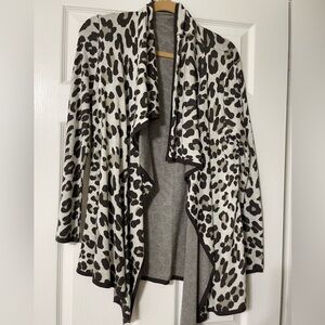 Neiman Marcus animal print cardigan